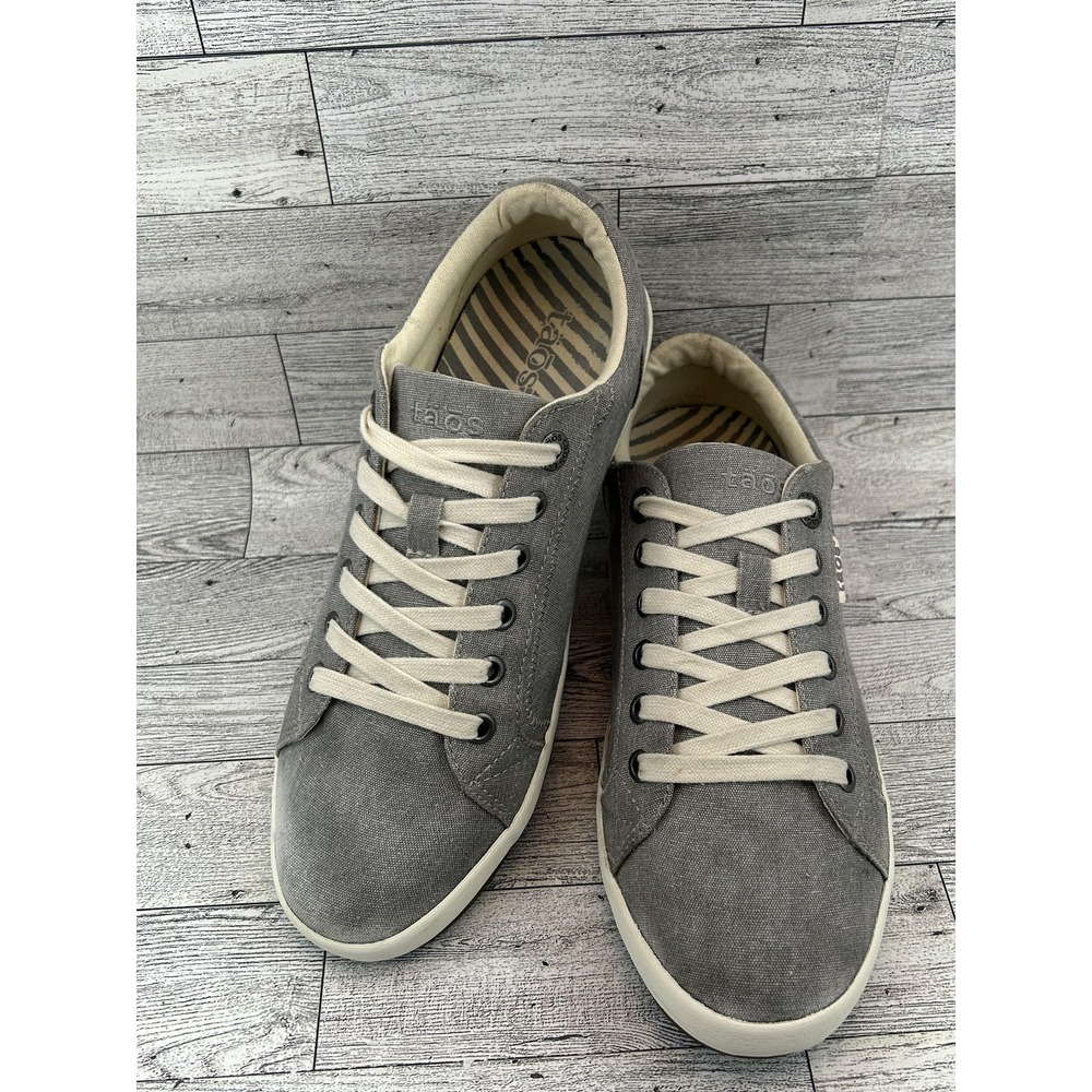 Taos Star Shoes Women Size 9 Gray Casual Lace Up Canvas Comfort Low Top 21104